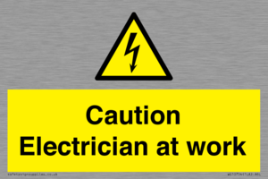 Caution Electrician at work